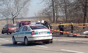 Gaisrinės ir &bdquo;Audi&ldquo; avarija