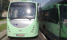 Naujo modelio troleibuso avarija Vilniuje