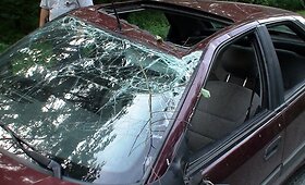 Posūkyje apvirtęs &bdquo;Citroen&ldquo;