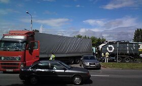 Vilkiko ir sunkvežimio avarija Vilniuje