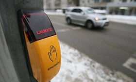 Perėja, kurioje A.Sakalas parblo&scaron;kė pėsčiąją