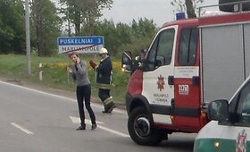 Avarija prie Marijampolės, į kurią pateko ir sunkvežimis i&scaron; Bosnijos