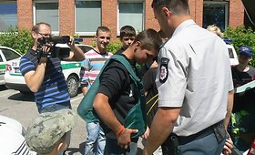 Vaikų ekskursija į kelių policiją