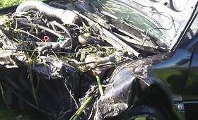 &bdquo;Audi Coupe&ldquo; įskriejo į upę