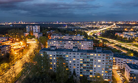 Vilniaus Lazdynai naktį