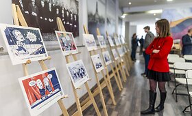 15min karikatūrų parodos atidarymas