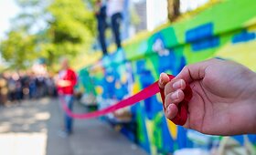 Vilniaus Verslo trikampio sutvarkyta Neries krantinė