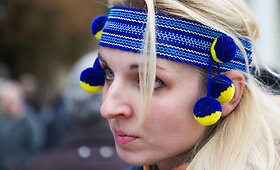Lietuviai eitynėse i&scaron;rei&scaron;kė paramą Ukrainai