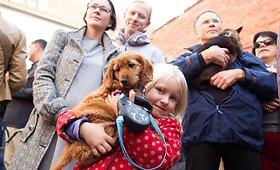 Bernardinų bažnyčios &scaron;ventinėse apeigose dalyvavo vilniečių augintiniai