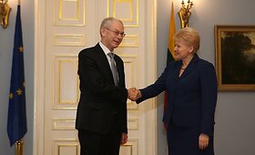 Prezidentės susitikimas su ES prezidentu H.van Rompuy