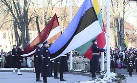 Trijų Baltijos valstybių vėliavų pakėlimo ceremonija