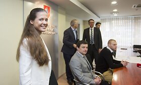 Kioku&scaron;in karatė spaudos konferencija KKSD