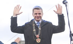 Prie Baltojo tilto &ndash; naujojo Vilniaus mero Remigijaus &Scaron;ima&scaron;iaus inauguracija