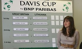 Daviso taurės mačo Lietuva &ndash; D.Britanija burtų traukimo ceremonija
