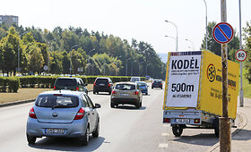 Reklaminės priekabos Geležinio vilko gatvėje