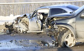 Vilniuje ant Valakampių tilto susidūrė trys automobiliai