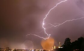 Vilniuje &ndash; stiprus griaustinis ir lietus