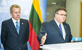 Lietuvos ir Estijos užsienio reikalų ministrų spaudos konferencija