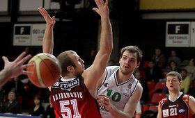 LKL rungtynių momentai tarp Vilniaus "Lietuvos ryto" ir Prienų "Rūdupio"