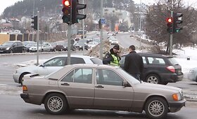 Vilniuje automobilis partrenkė moterį