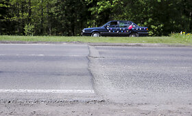 Remontuojama Nemenčinės plento atkarpa