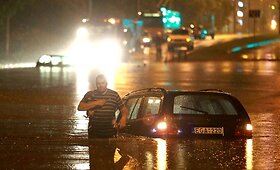 Vidurnaktį liūtis Vilnių pavertė Venecija
