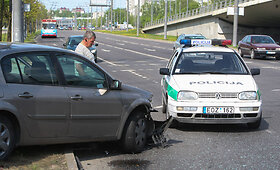 &bdquo;Renault Megane&ldquo; ir &bdquo;Audi A3&ldquo; susidūrimas Vilniuje