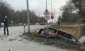 Avarija ties įvažiavimu į Karmėlavos kapines