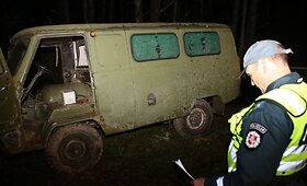 Automobilio UAZ avarija Vilniuje