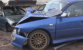 Sudaužyti &bdquo;Subaru Impreza&ldquo; ir &bdquo;Mercedes Benz S350&ldquo; automobiliai