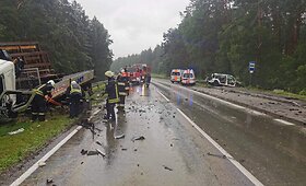 Per avariją ties Gudžių kaimu i&scaron;krito automobilio variklis