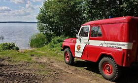 Skenduolių paie&scaron;ka Arino ežere