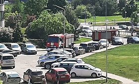 Monolito gaisras Fabijoni&scaron;kių gatvėje