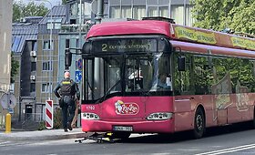 Dviračio ir troleibuso avarija Vilniuje