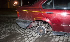 Vilniuje sulaikyta BMW be galinio rato vairavusi mergina