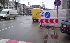 Laikinoji eismo naujovė Vilniuje