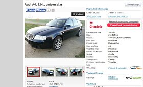 Įtartini BMW ir &bdquo;Audi&ldquo; automobilių skelbimai