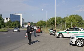 Vairuotojų patikrinimas Žvalgų gatvėje Vilniuje
