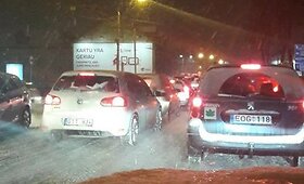 Eismo sunkumai pirmąją pavasario pavakarę Kaune