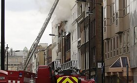Gaisras Londono Soho rajone 