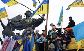 Į proeuropieti&scaron;ką mitingą Ukrainoje susirinko 200 tūkst. žmonių