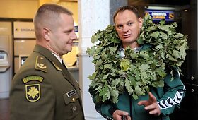 Kariuomenės krep&scaron;ininkų sutikimas