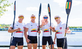 Baidarių keturvietė olimpiniame finale Paryžiuje