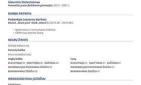 &bdquo;Europass&ldquo; gyvenimo apra&scaron;ymo &scaron;ablonai