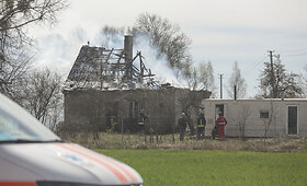 Kauno rajone degė negyvenamas namas