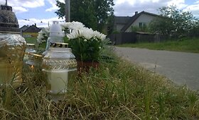 Tvora į kurią įsirėžė motoroleris