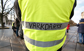 Troleibusų vairuotojų protestas Kaune