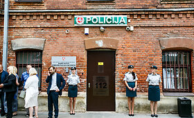 Kaune atidarytas suremontuotas Panemunės komisariato pastatas