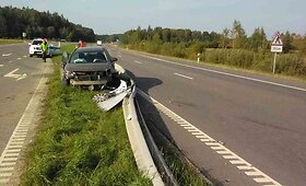 Sunkvežimio ir lengvojo automobilio avarija Kauno rajone
