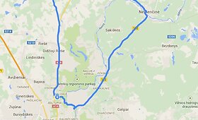 Dviračiu i&scaron; Vilniaus pro Bir&scaron;toną į Kauną 